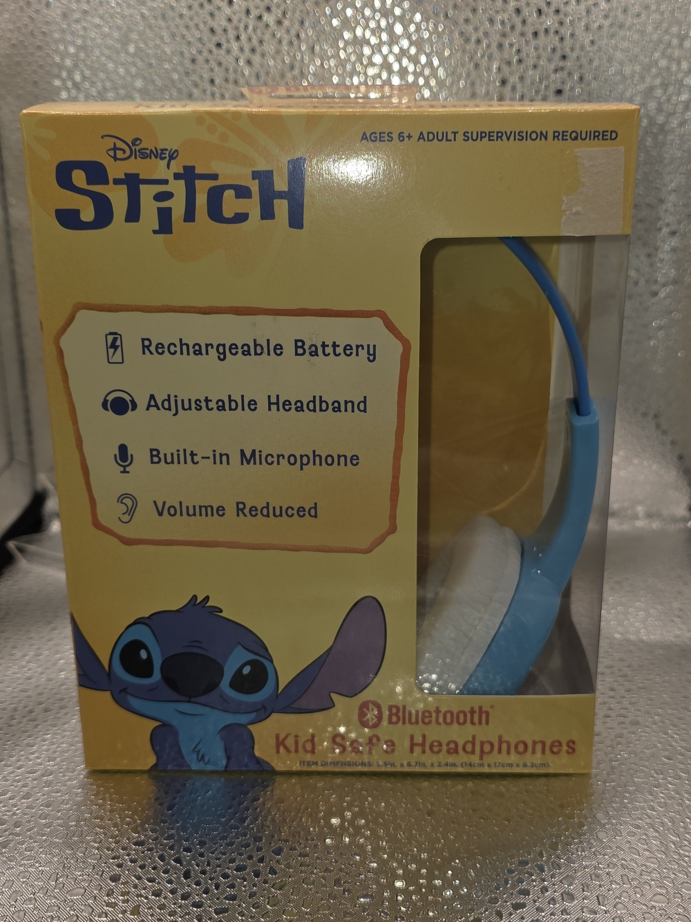 Disney Stitch Bluetooth Kid Safe Wireless Headphones New Sealed